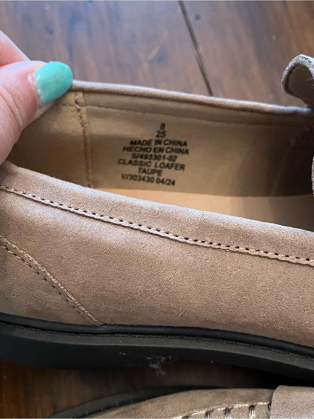 Old Navy Taupe Suede Penny Loafers - Women's Flats - Picture 2 of 5